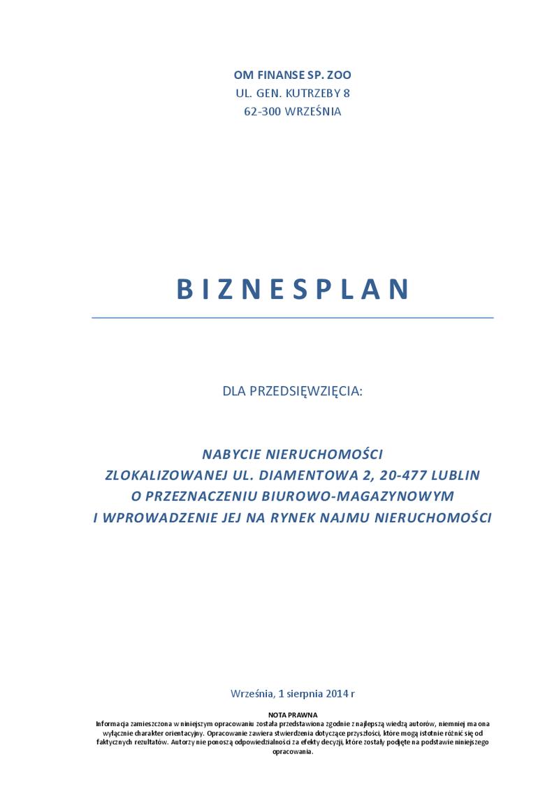 Jak napisać plan biznesowy