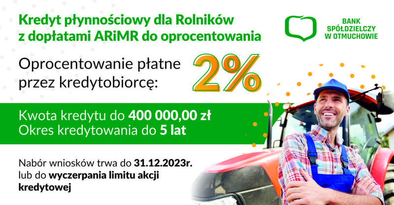 Kredyt płynnościowy dla rolników – do kiedy można składać wnioski?
