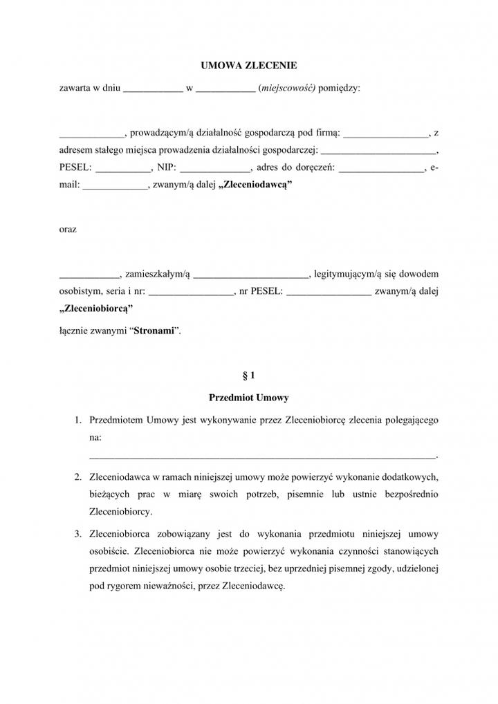 Podatki i składki na umowie zleceniu