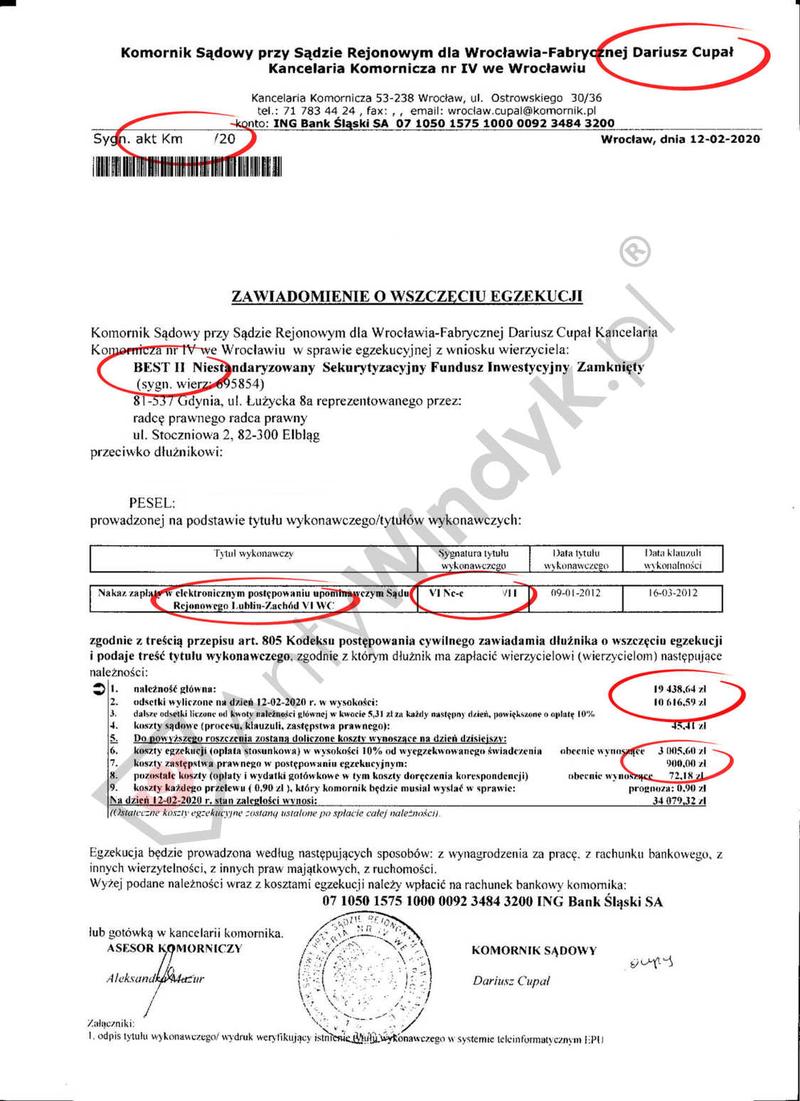 Przepisy prawa dotyczące egzekucji