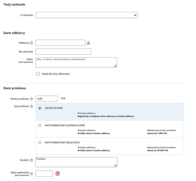 Jak szybko dociera przelew internetowy w tym samym banku?