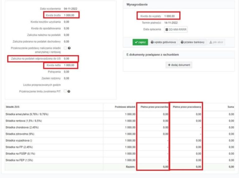 35 zł brutto – ile wyniesie wynagrodzenie netto przy umowie zleceniu?