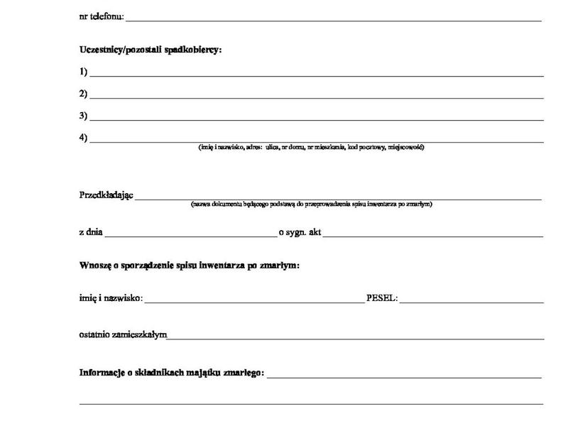 Komornik spis inwentarza