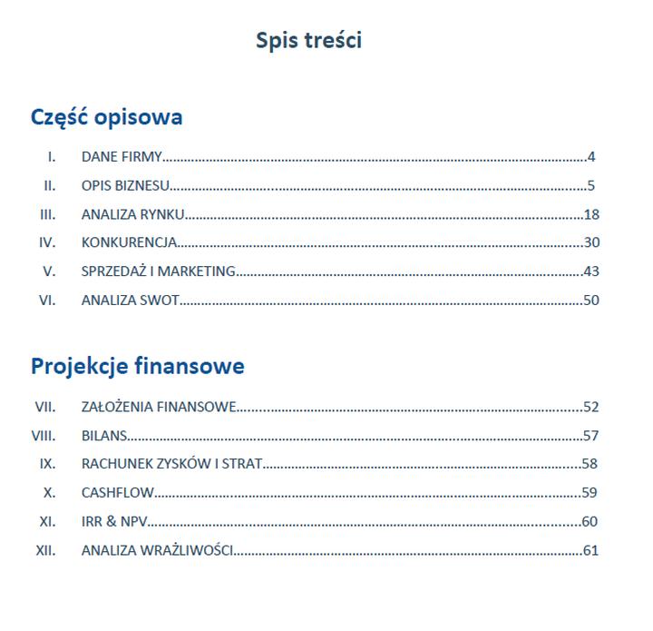 Plan finansowy